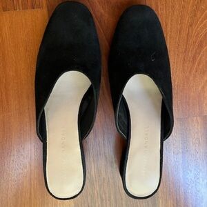 Loeffler Randall LULU Black Suede Mule Size 6.5